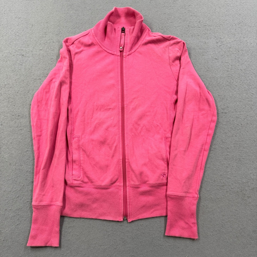 Garage Track Jacket Youth Large Pink Mockneck Cotton Athletic Sporty Activewear